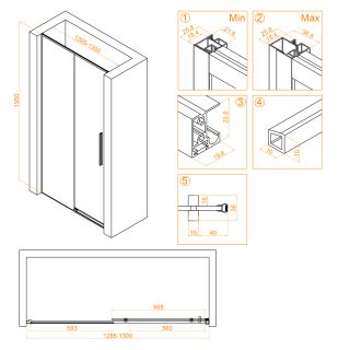 Душевая дверь RGW SV-12 32321213-11 130см хром